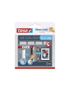 Tira Adhesiva Tesa Powerstrips Click Hasta 1,8 Kg 4X2