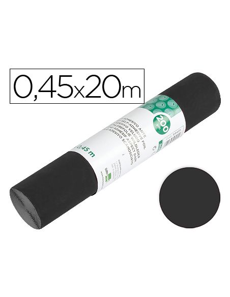 Rollo Adhesivo Liderpapel Unicolor Negro Mate Rollo De 0,45 X 20 Mt