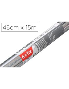 Rollo Adhesivo D-C-Fix Plata Brillo Ancho 45 Cm Largo 15 Mt