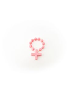 Rosario Decena Plastico Rosa