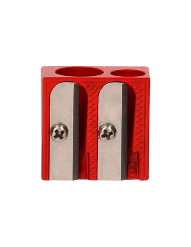 Sacapuntas Liderpapel Metalico Cuña 2 Usos Color Rojo|Libreriasalesiana