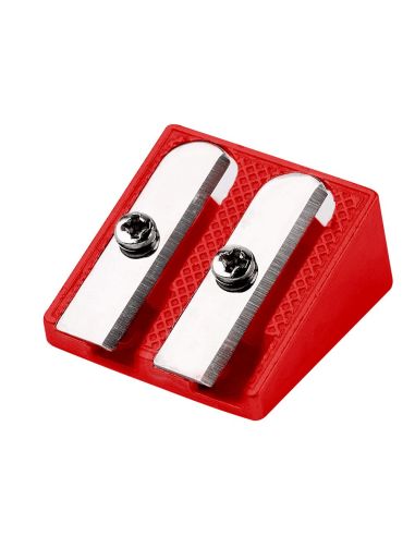 Sacapuntas Liderpapel Metalico Cuña 2 Usos Color Rojo|Libreriasalesiana