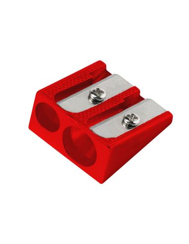 Sacapuntas Liderpapel Metalico Cuña 2 Usos Color Rojo|Libreriasalesiana