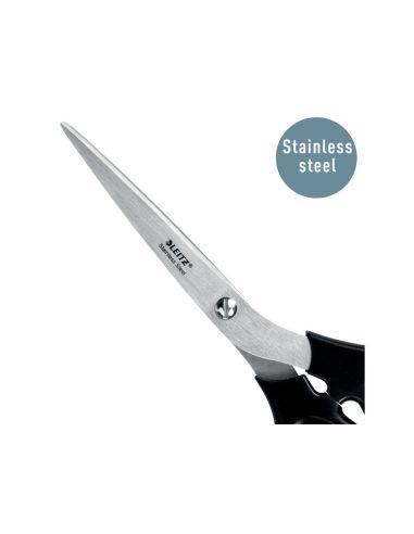 Tijera Oficina Leitz Acero Inoxidable 200 Mm Color Negro|Libreriasalesiana