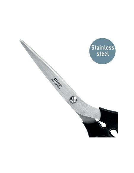 Tijera Oficina Leitz Acero Inoxidable 200 Mm Color Negro|Libreriasalesiana