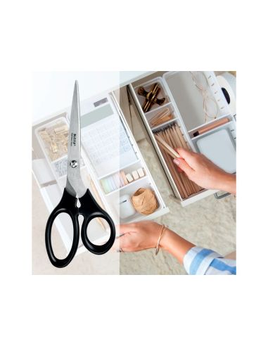 Tijera Oficina Leitz Acero Inoxidable 200 Mm Color Negro|Libreriasalesiana