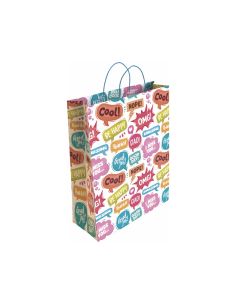 Bolsa Para Regalo Basika Papel Estucado 160 Gr Todo Año Con Asa Retorcida Tamaño S 24+10X32 Cm 2
