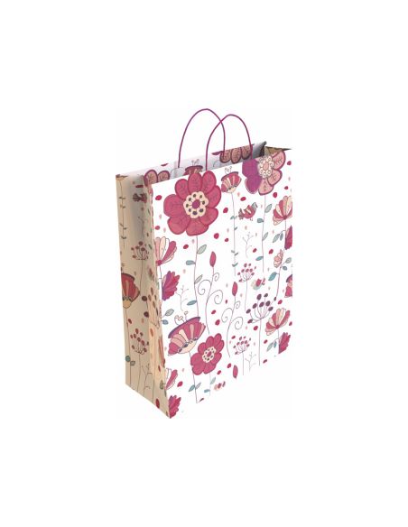 Bolsa Para Regalo Basika Papel Estucado 160 Gr Todo Año Con Asa Retorcida Tamaño S 24+10X32 Cm