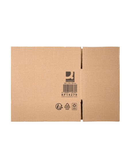 Caja Para Embalar Q-Connect Americana Carton Reciclado Canal Simple 5 Mm Color Kraft 250X150X100 Mm