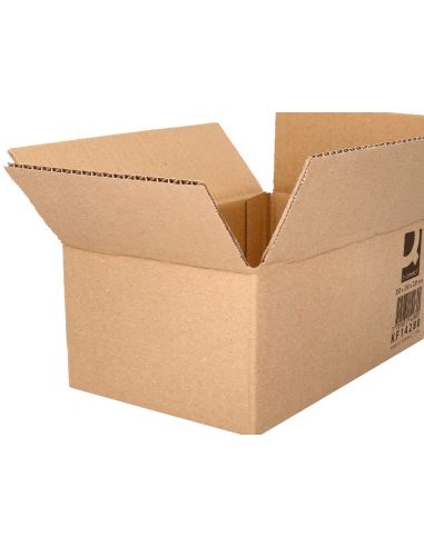 Caja Para Embalar Q-Connect Americana Carton Reciclado Canal Simple 5 Mm Color Kraft 350X250X220 Mm