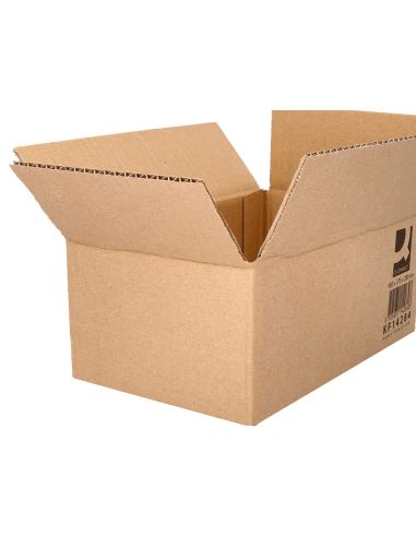 Caja Para Embalar Q-Connect Americana Ultra Resistente Carton Reciclado Canal Doble 7Mm Color Kraft 450X375X280 Mm