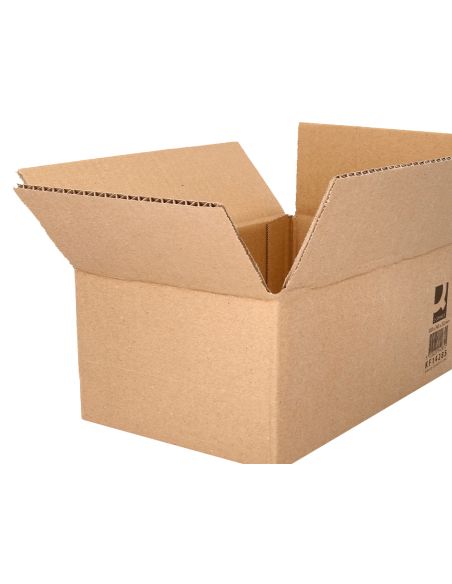 Caja Para Embalar Q-Connect Americana Ultra Resistente Carton Reciclado Canal Doble 7Mm Color Kraft 500X340X310 Mm