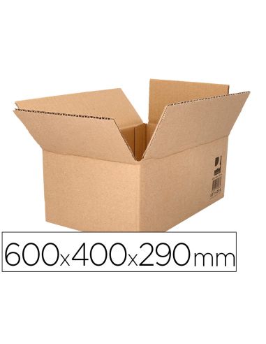 Caja Para Embalar Q-Connect Americana Ultra Resistente Carton Reciclado Canal Doble 7Mm Color Kraft 600X400X290 Mm