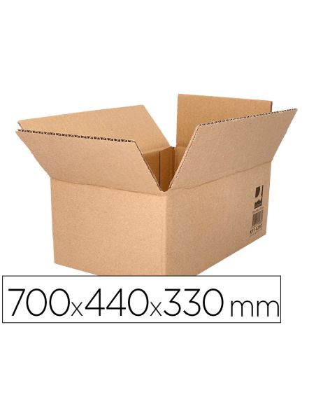 Caja Para Embalar Q-Connect Americana Ultra Resistente Carton Reciclado Canal Doble 7Mm Color Kraft 700X440X330 Mm