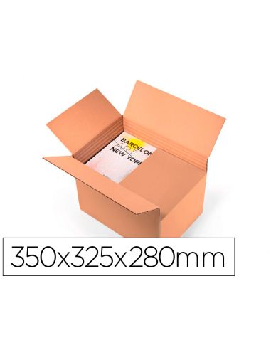 Caja Para Embalar Q-Connect Ultra Resistente Regulable En Altura Carton Canal Doble 7 Mmcolor Kraft 350X325X280 Mm