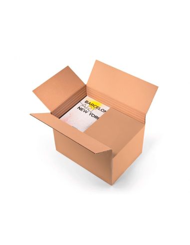 Caja Para Embalar Q-Connect Ultra Resistente Regulable En Altura Carton Canal Doble 7 Mmcolor Kraft 350X325X280 Mm