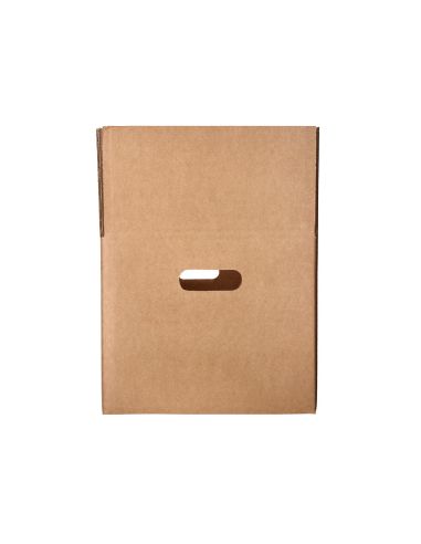 Caja Para Embalar Q-Connect Americana Con Fondo Automaticoy Asas Carton Canal Simple 5 Mm Color Kraft 500X400X300 Mm