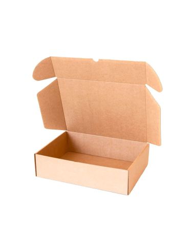 Caja Automontable Q-Connect Para E-Commerce Y Regalo Carton Reciclado Canal Simple 3 Mm Kraft 330X250X100 Mm