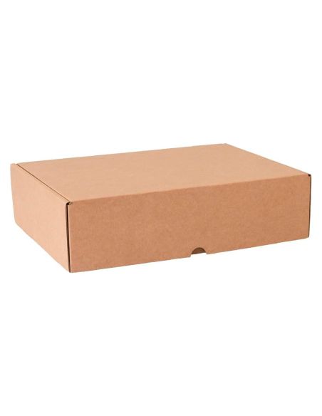Caja Automontable Q-Connect Para E-Commerce Y Regalo Carton Reciclado Canal Simple 3 Mm Kraft 430X320X150 Mm