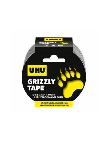 Cinta Adhesiva Uhu Americana Grizzly Tape Ultrafuerte Color Plata 25 Mt X 48 Mm|Libreriasalesiana