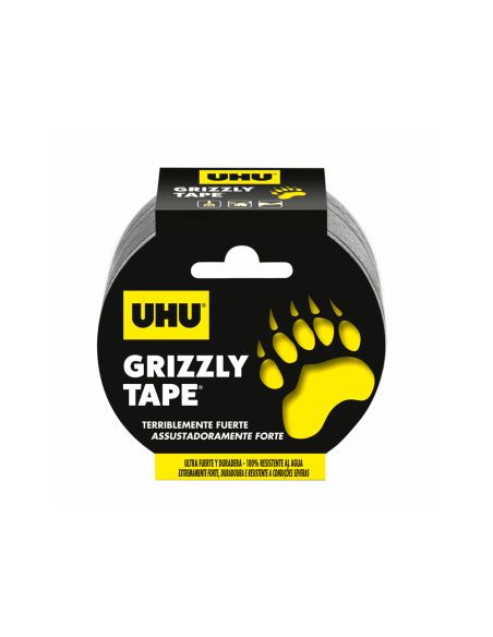 Cinta Adhesiva Uhu Americana Grizzly Tape Ultrafuerte Color Plata 25 Mt X 48 Mm|Libreriasalesiana