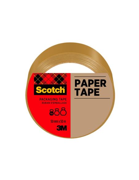 Cinta Adhesiva Scotch Papel Color Marron Para Envios Postales 50 Mt X 50 Mm|Libreriasalesiana