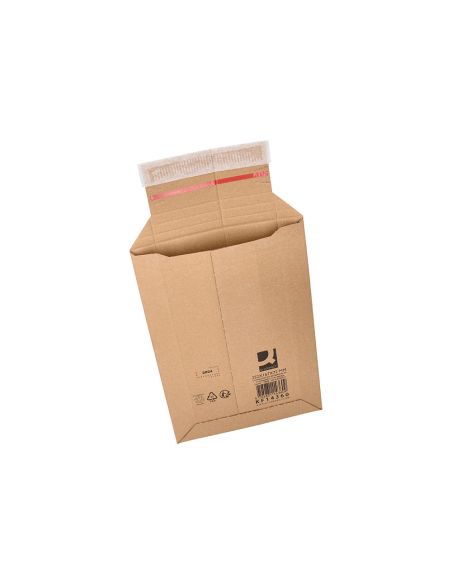 Sobre Para Envios Q-Connect Carton 100% Reciclado Y Reciclable Cierre Autoadhesivo252X167X72 Mm Color Kraft