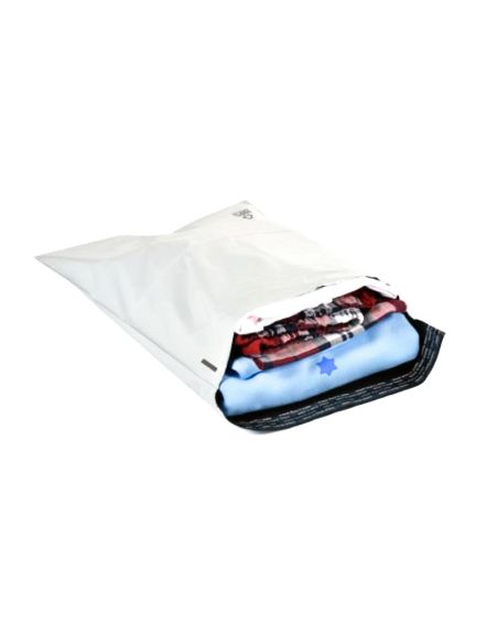 Sobre Q-Connect De Plastico Bolsa Para Envios 100% Recicladas Con Autocierre Color Blanco 340X420 Mm