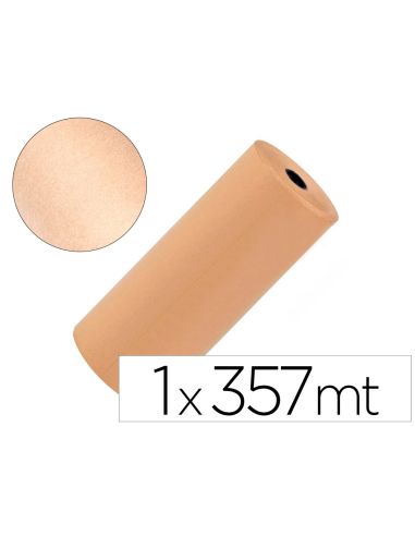 Papel Kraft Liderpapel Marron Bobina 1 Mt X 357 Mt Especial Para Embalaje Peso 25 Kg