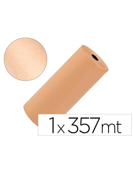 Papel Kraft Liderpapel Marron Bobina 1 Mt X 357 Mt Especial Para Embalaje Peso 25 Kg
