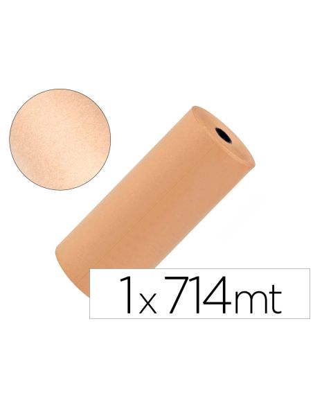 Papel Kraft Liderpapel Marron Bobina 1 Mt X 714 Mt Especial Para Embalaje Peso 50 Kg