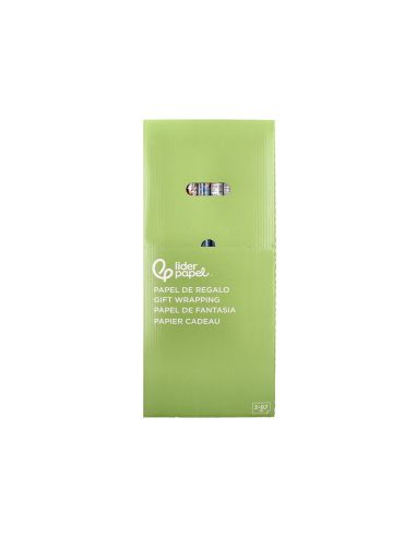 Papel De Regalo Liderpapel Navidad Rollo Ancho 70 Cm Longitud 2 Mt Gramaje 60 Gr Diseños Surtidos C-2025