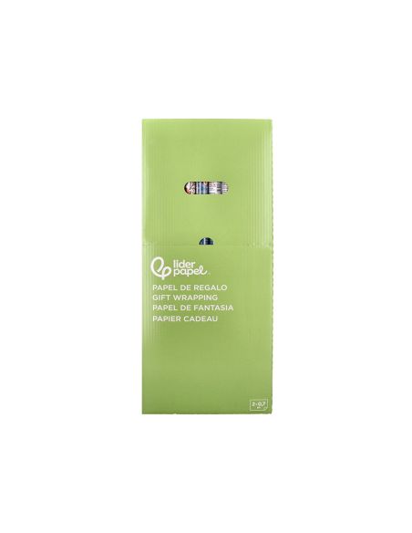 Papel De Regalo Liderpapel Navidad Rollo Ancho 70 Cm Longitud 2 Mt Gramaje 60 Gr Diseños Surtidos C-2025
