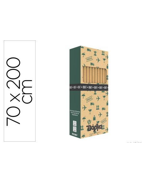 Papel De Regalo Basika Kraft Liso Rollo Ancho 70 Cm Longitud 2 Mt Gramaje 50 Gr