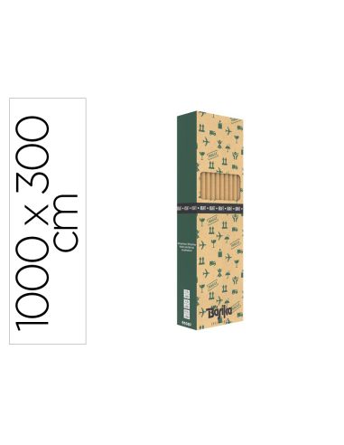 Papel De Regalo Basika Kraft Liso Rollo Ancho 100 Cm Longitud 3 Mt Gramaje 50 Gr