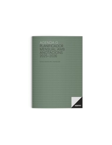 Agenda G Mes Vista Catalan Additio Planificador 16 Meses 195X285 Mm Colores Surtidos