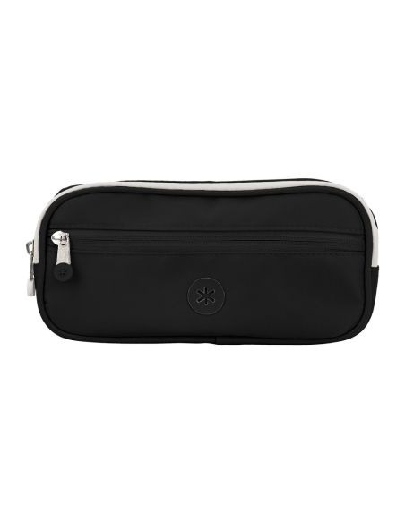 Estuche Portatodo Antartik Fusion Flex 3 Cremalleras Negro Compañero Mochila 100X60X220 Mm