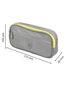 Estuche Portatodo Antartik Fusion Flex 3 Cremalleras Gris Compañero Mochila 100X60X220 Mm 2