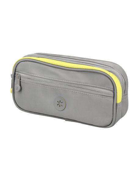 Estuche Portatodo Antartik Fusion Flex 3 Cremalleras Gris Compañero Mochila 100X60X220 Mm