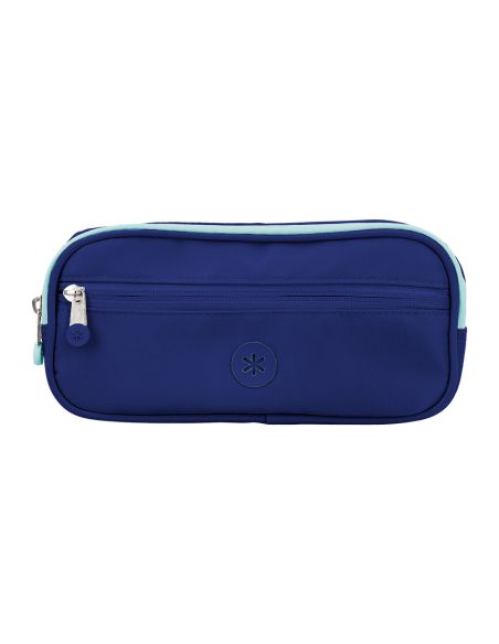 Estuche Portatodo Antartik Fusion Flex 3 Cremalleras Azulmarino Compañero Mochila 100X60X220 Mm