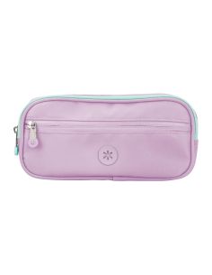Estuche Portatodo Antartik Fusion Flex 3 Cremalleras Morado Compañero Mochila 100X60X220 Mm