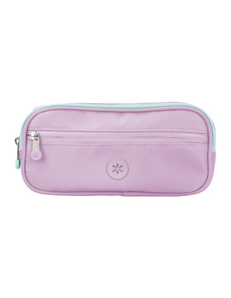 Estuche Portatodo Antartik Fusion Flex 3 Cremalleras Morado Compañero Mochila 100X60X220 Mm