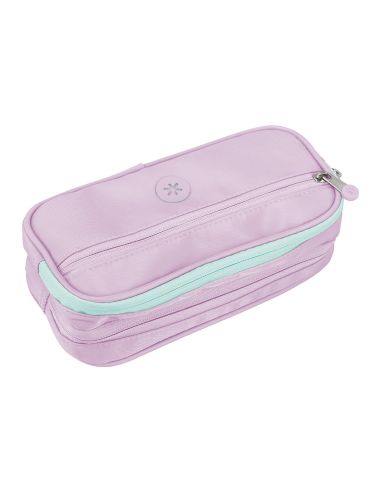 Estuche Portatodo Antartik Fusion Flex 3 Cremalleras Morado Compañero Mochila 100X60X220 Mm