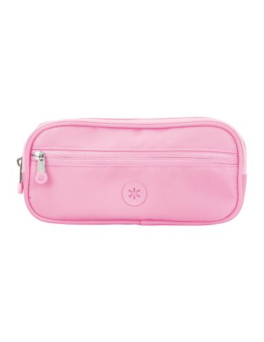 Estuche Portatodo Antartik Fusion Flex 3 Cremalleras Rosa Compañero Mochila 100X60X220 Mm