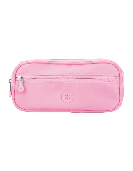 Estuche Portatodo Antartik Fusion Flex 3 Cremalleras Rosa Compañero Mochila 100X60X220 Mm