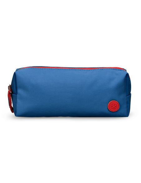 Estuche Portatodo Antartik Basic Pack 1 Compartimento Azul Marino Compañero Mochila 80X55X210 Mm