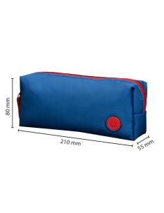 Estuche Portatodo Antartik Basic Pack 1 Compartimento Azul Marino Compañero Mochila 80X55X210 Mm 2