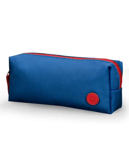 Estuche Portatodo Antartik Basic Pack 1 Compartimento Azul Marino Compañero Mochila 80X55X210 Mm
