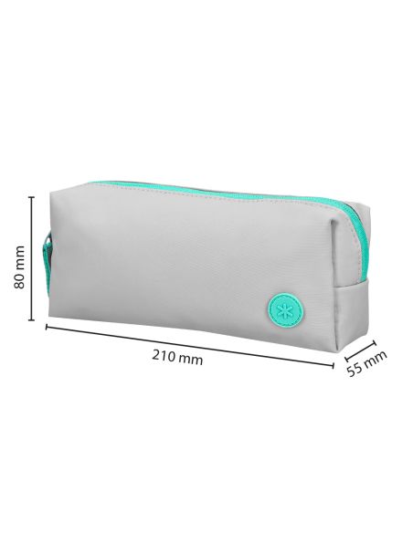 Estuche Portatodo Antartik Basic Pack 1 Compartimento Gris Compañero Mochila 80X55X210 Mm