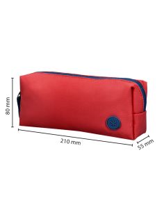 Estuche Portatodo Antartik Basic Pack 1 Compartimento Granate Compañero Mochila 80X55X210 Mm 2